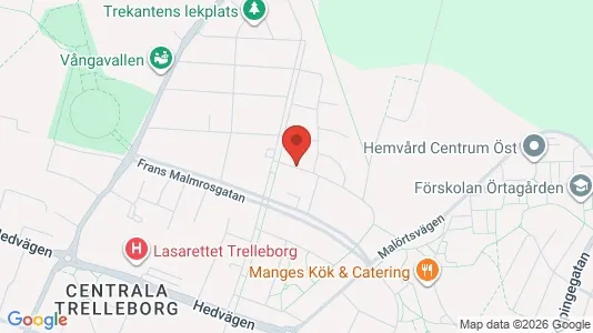 Lägenheter till salu i Trelleborg - kort over placeringen