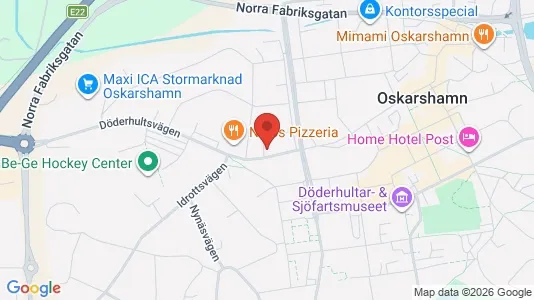 Lägenheter till salu i Oskarshamn - kort over placeringen
