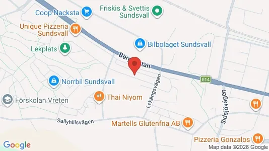 Lägenheter till salu i Sundsvall - kort over placeringen
