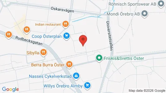 Lägenheter till salu i Örebro - kort over placeringen