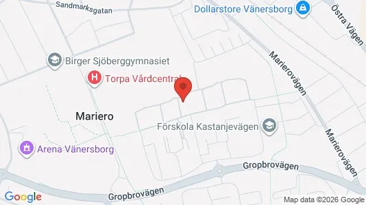 Lägenheter till salu i Vänersborg - kort over placeringen