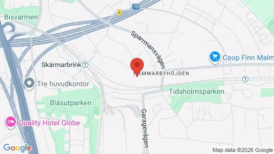 Lägenheter till salu i Söderort - kort over placeringen