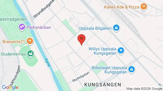 Lägenheter till salu i Uppsala - kort over placeringen