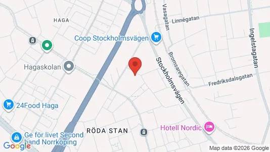 Lägenheter till salu i Norrköping - kort over placeringen
