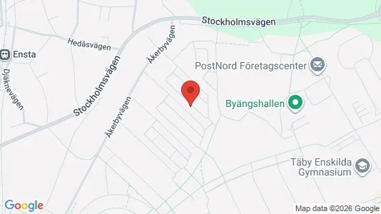 Lägenheter till salu i Täby - kort over placeringen
