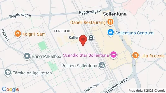 Lägenheter till salu i Sollentuna - kort over placeringen