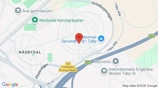 Lägenheter till salu i Täby - kort over placeringen