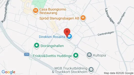Lägenheter till salu i Huddinge - kort over placeringen