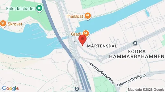 Lägenheter till salu i Hammarbyhamnen - kort over placeringen