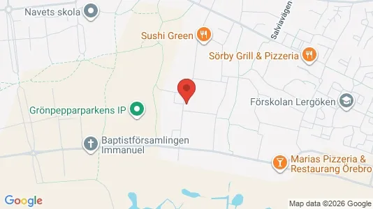 Lägenheter till salu i Örebro - kort over placeringen