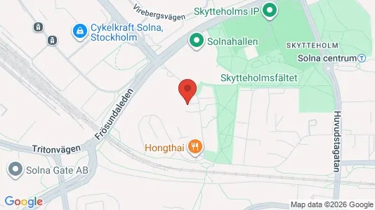 Lägenheter till salu i Solna - kort over placeringen