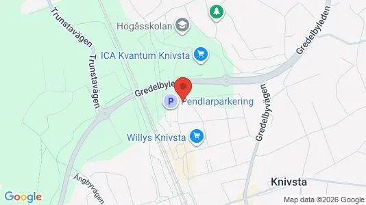 Lägenheter till salu i Knivsta - kort over placeringen