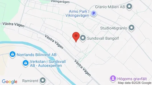 Lägenheter till salu i Sundsvall - kort over placeringen