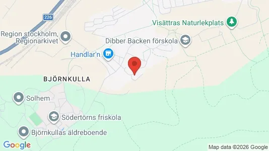 Lägenheter till salu i Huddinge - kort over placeringen