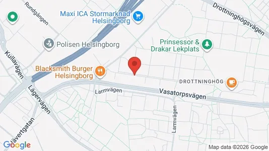 Lägenheter till salu i Helsingborg - kort over placeringen