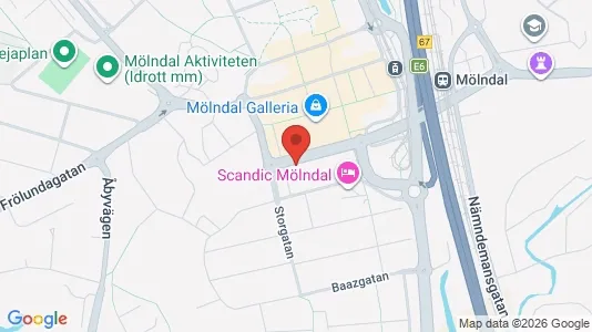 Lägenheter till salu i Mölndal - kort over placeringen