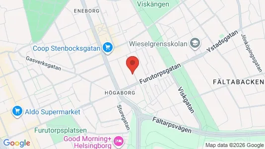 Lägenheter till salu i Helsingborg - kort over placeringen