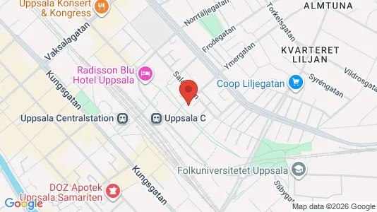 Lägenheter till salu i Uppsala - kort over placeringen