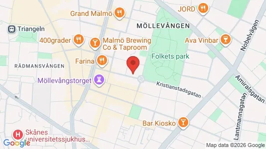 Lägenheter till salu i Malmö Centrum - kort over placeringen