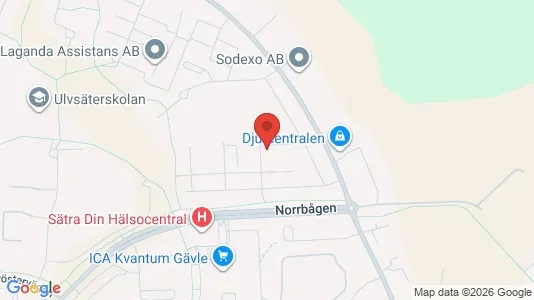 Lägenheter till salu i Gävle - kort over placeringen