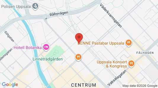 Lägenheter till salu i Uppsala - kort over placeringen