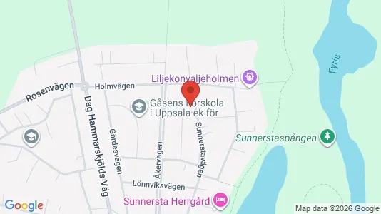 Lägenheter till salu i Uppsala - kort over placeringen