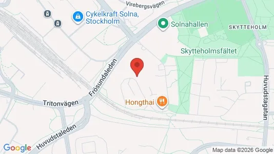 Lägenheter till salu i Solna - kort over placeringen