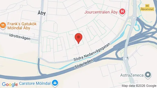 Lägenheter till salu i Mölndal - kort over placeringen