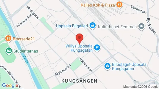 Lägenheter till salu i Uppsala - kort over placeringen