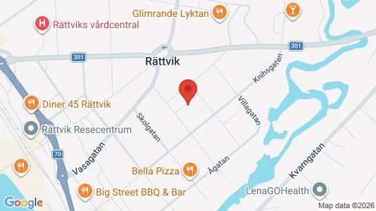 Lägenheter till salu i Rättvik - kort over placeringen
