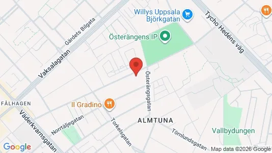 Lägenheter till salu i Uppsala - kort over placeringen