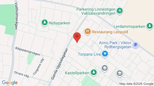 Lägenheter till salu i Uppsala - kort over placeringen