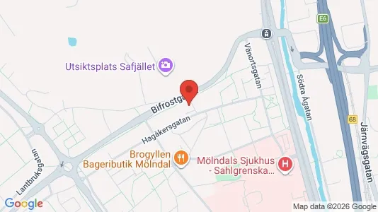 Lägenheter till salu i Mölndal - kort over placeringen