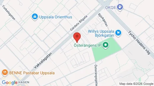 Lägenheter till salu i Uppsala - kort over placeringen