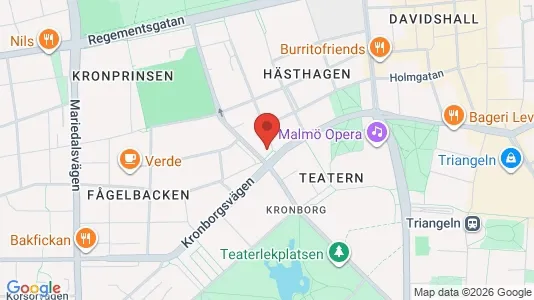 Lägenheter till salu i Malmö Centrum - kort over placeringen