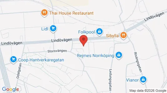 Lägenheter till salu i Norrköping - kort over placeringen