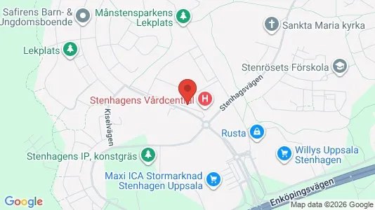 Lägenheter till salu i Uppsala - kort over placeringen