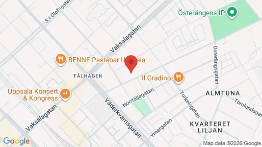 Lägenheter till salu i Uppsala - kort over placeringen