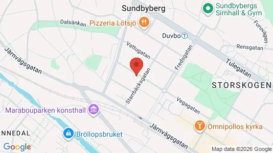Lägenheter till salu i Sundbyberg - kort over placeringen