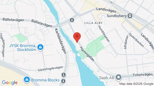 Lägenheter till salu i Sundbyberg - kort over placeringen