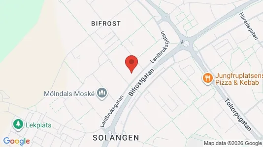 Lägenheter till salu i Mölndal - kort over placeringen
