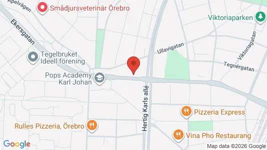 Lägenheter till salu i Örebro - kort over placeringen