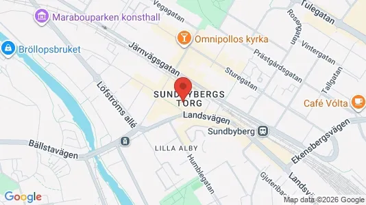 Lägenheter till salu i Sundbyberg - kort over placeringen
