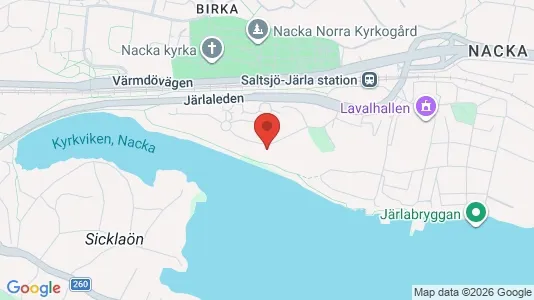Lägenheter till salu i Nacka - kort over placeringen