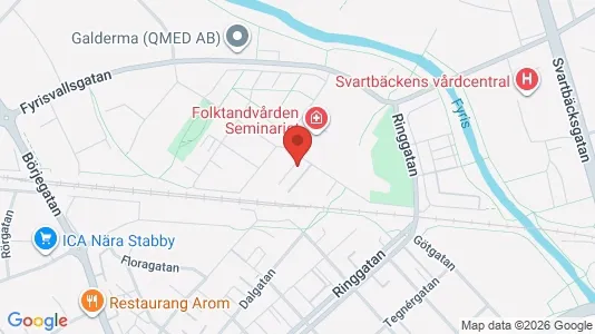 Lägenheter till salu i Uppsala - kort over placeringen