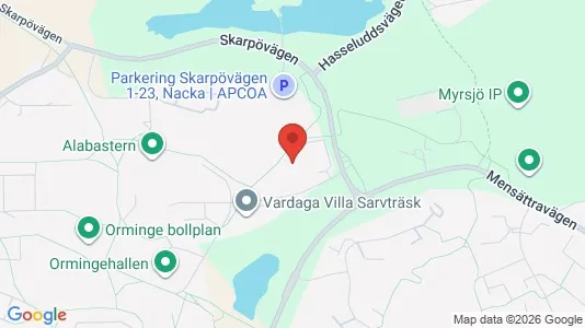 Lägenheter till salu i Nacka - kort over placeringen