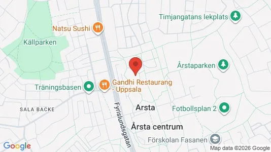 Lägenheter till salu i Uppsala - kort over placeringen