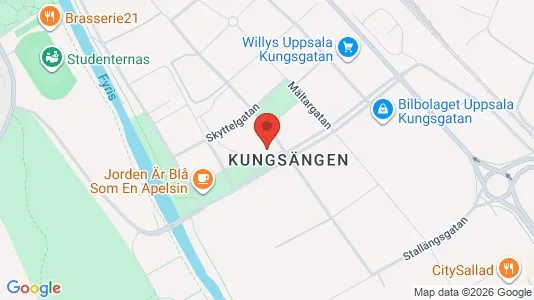 Lägenheter till salu i Uppsala - kort over placeringen