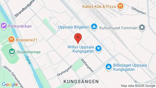 Lägenheter till salu i Uppsala - kort over placeringen