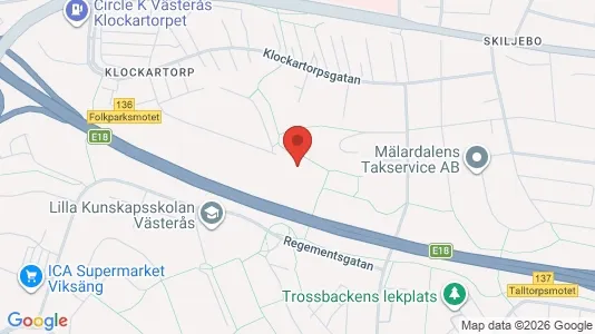 Lägenheter till salu i Västerås - kort over placeringen